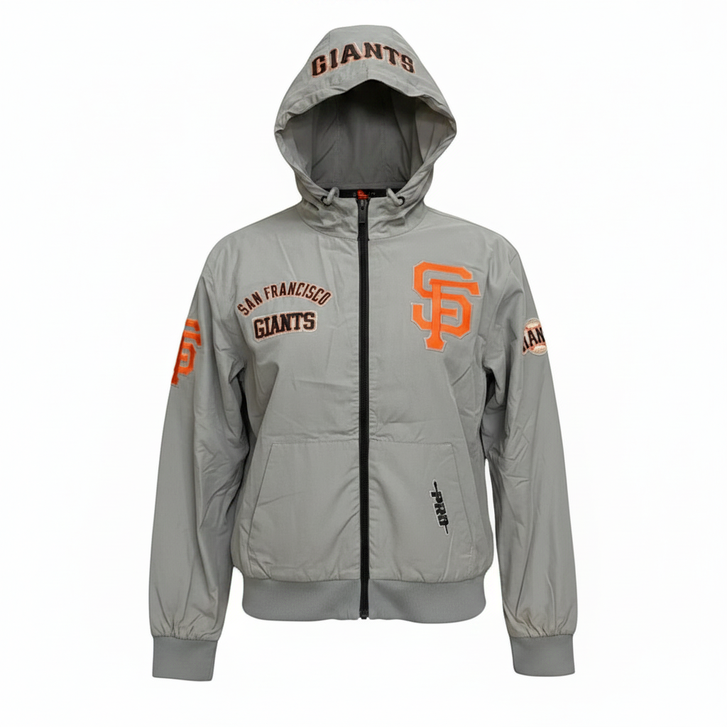 Pro Standard Men's San Francisco Giants Hybrid Woven Jacket-Gray