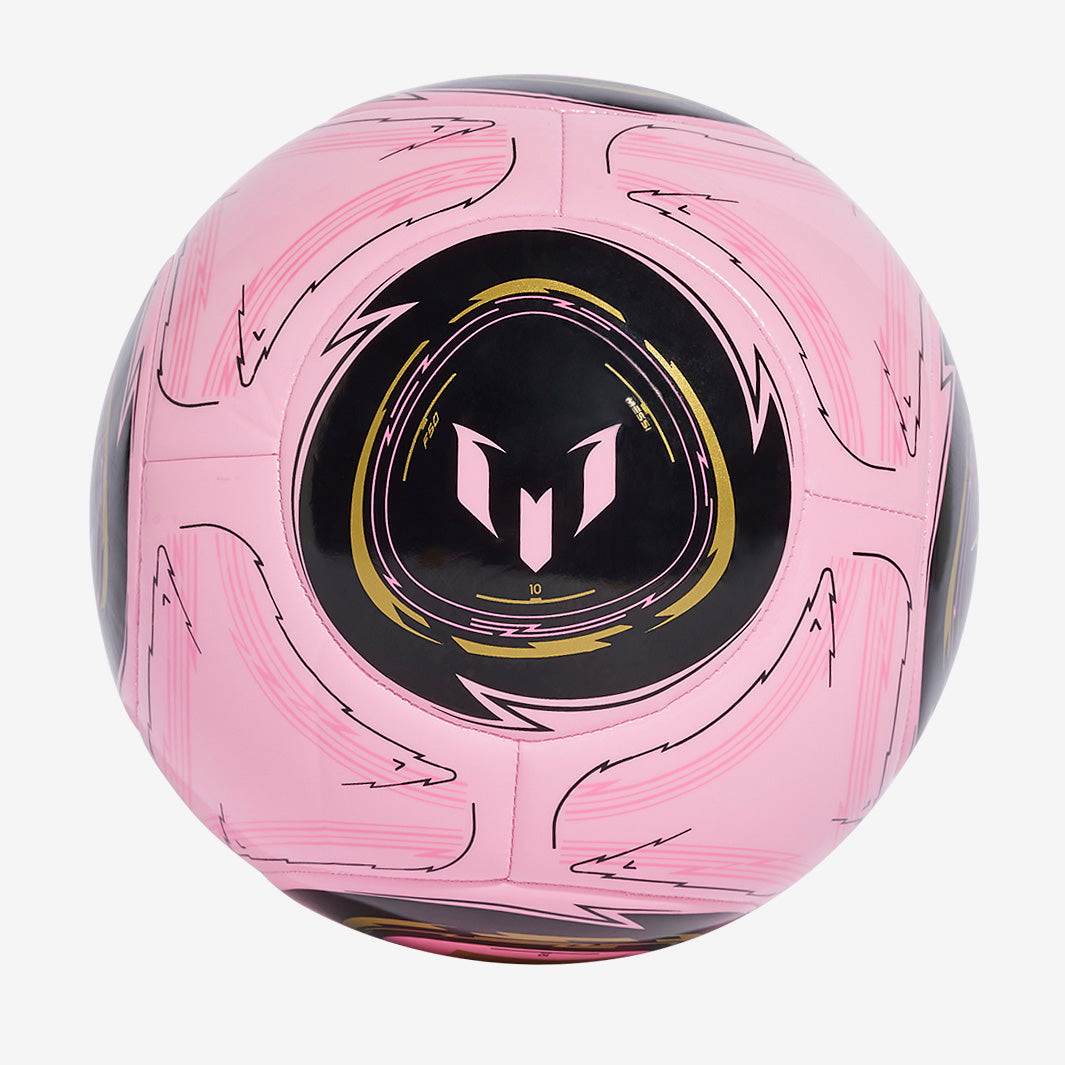 Adidas Messi Club Soccer Ball-LTPINK/BLACK/DRFOGO
