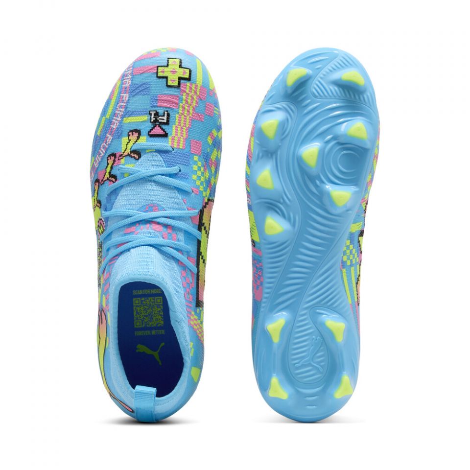 Puma Jr Future 9 Match ADVL FG/AG-WHITE/BLUE/PINK/YELLOW