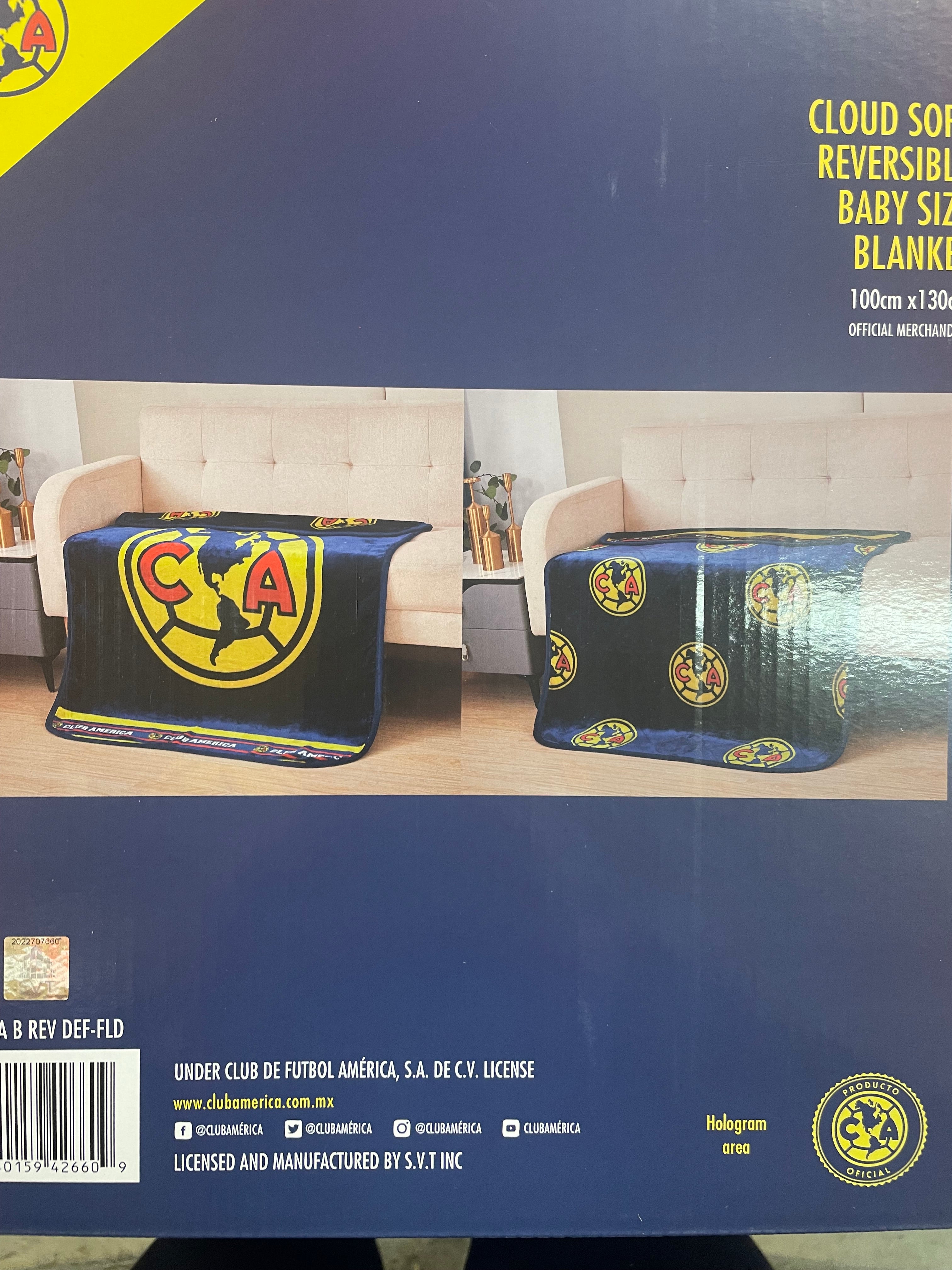 Club America Cloud Soft Reversible Baby Size Blanket