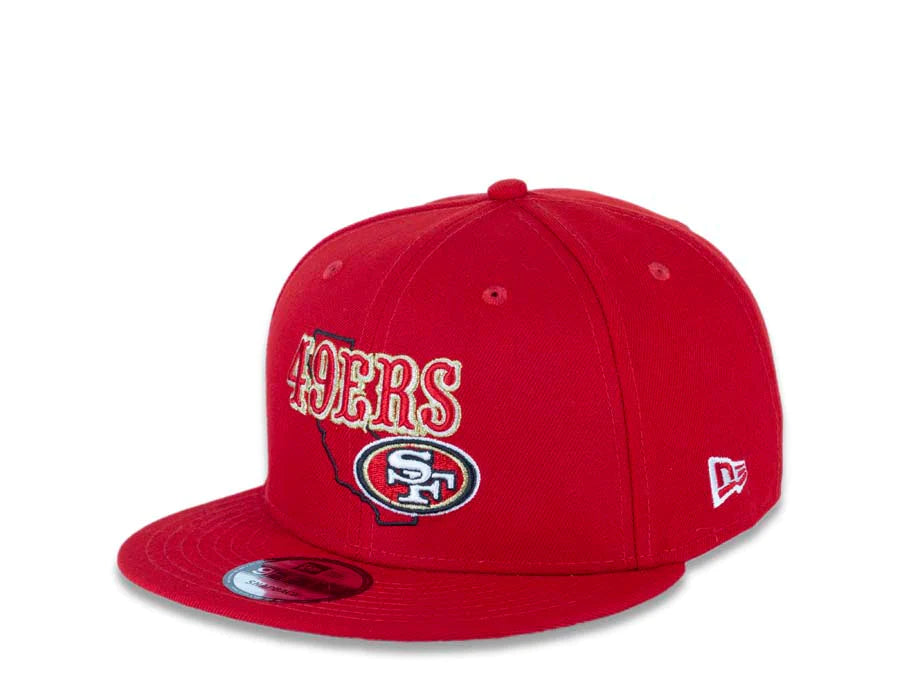 New Era San Francisco 49ers Logo State 9FIFTY Snapback Hat-Red