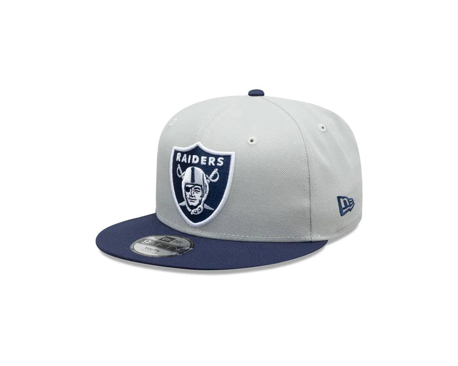 New Era Youth Las Vegas Raiders 2-Tone Color Pack 9FIFTY Snapback Hat-Grey/Navy