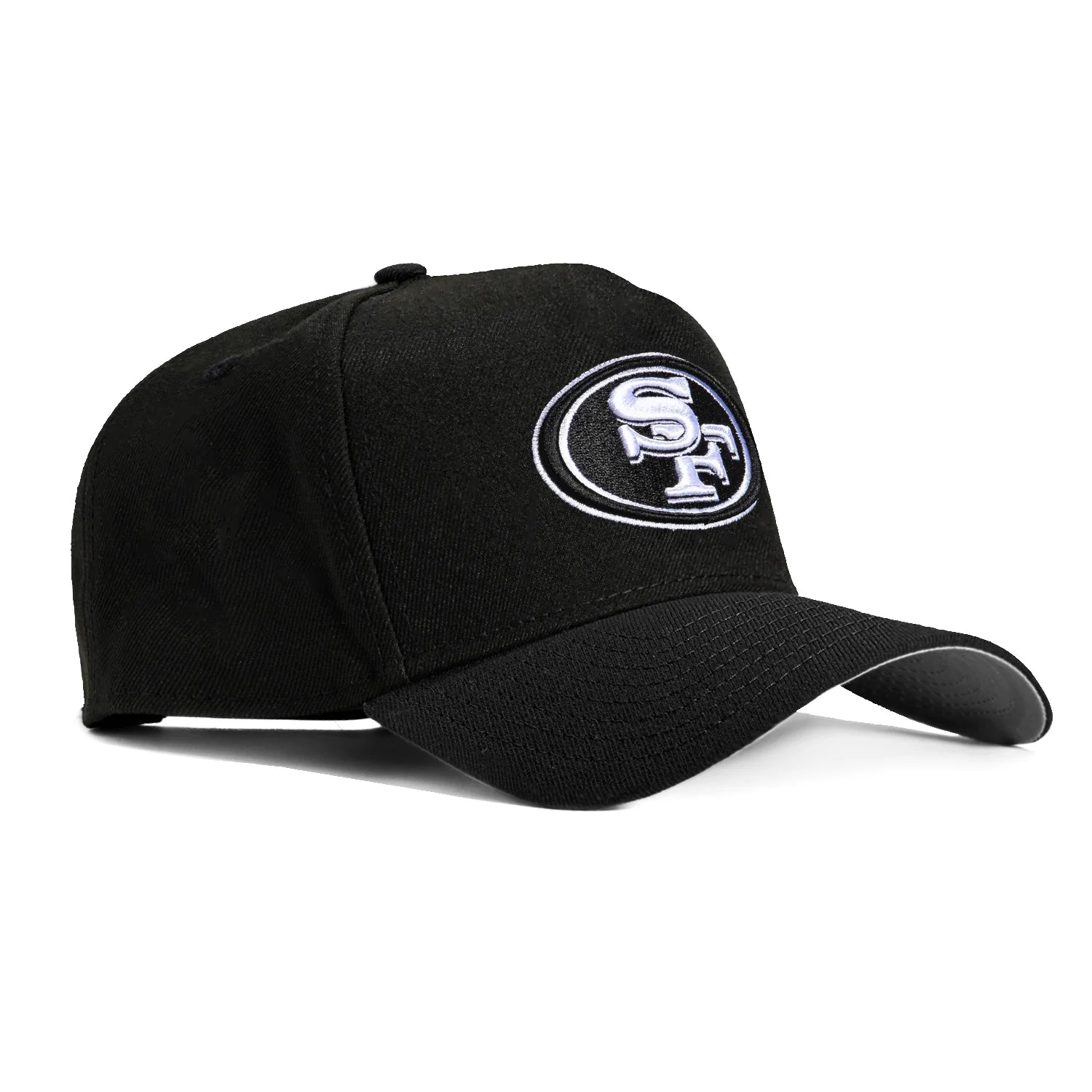 New Era San Francisco 49ers A-Frame 9FORTY Adjustable Snapback Hat-Black/White