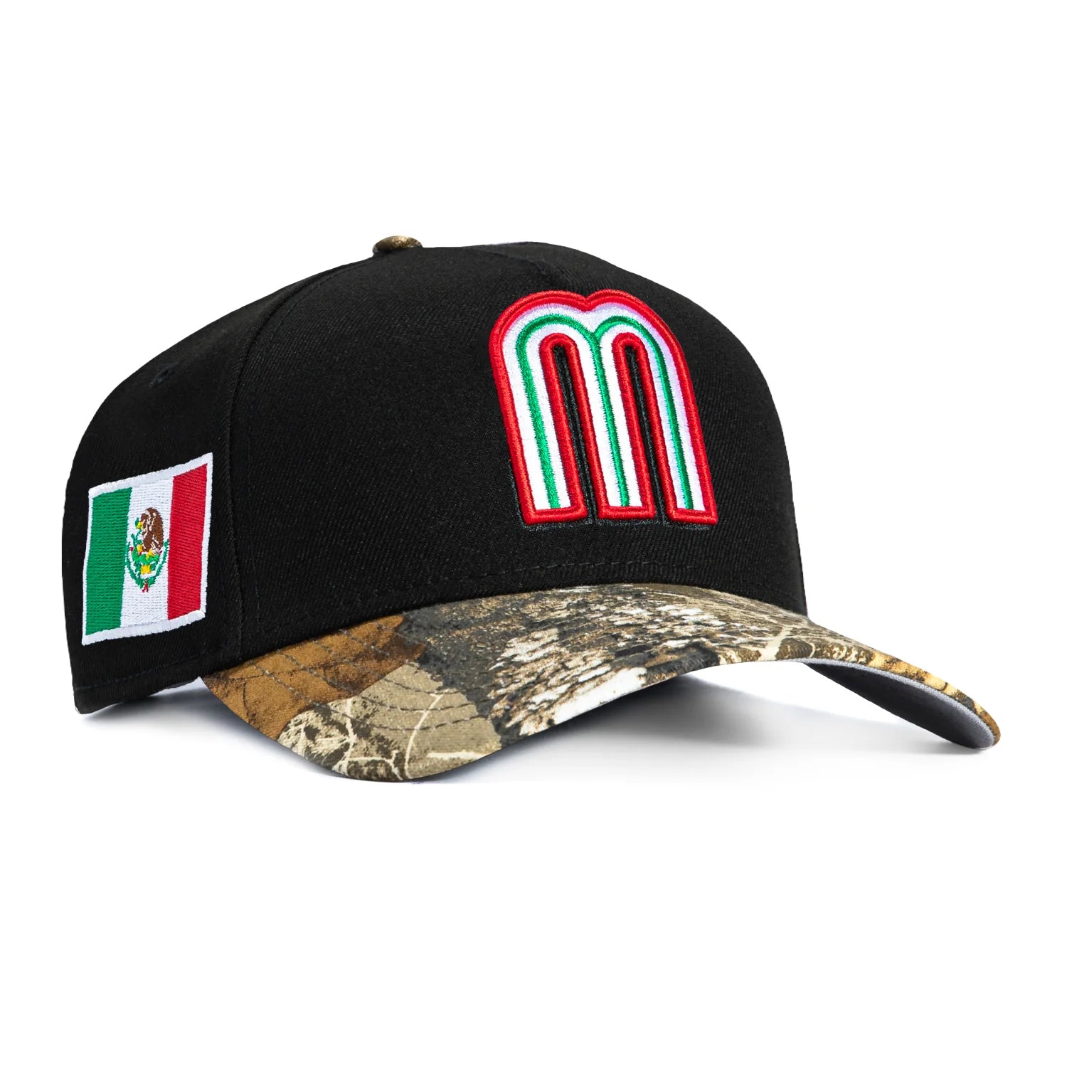 New Era Mexico WBC Realtree 9FORTY A-Frame Snapback Hat-Black