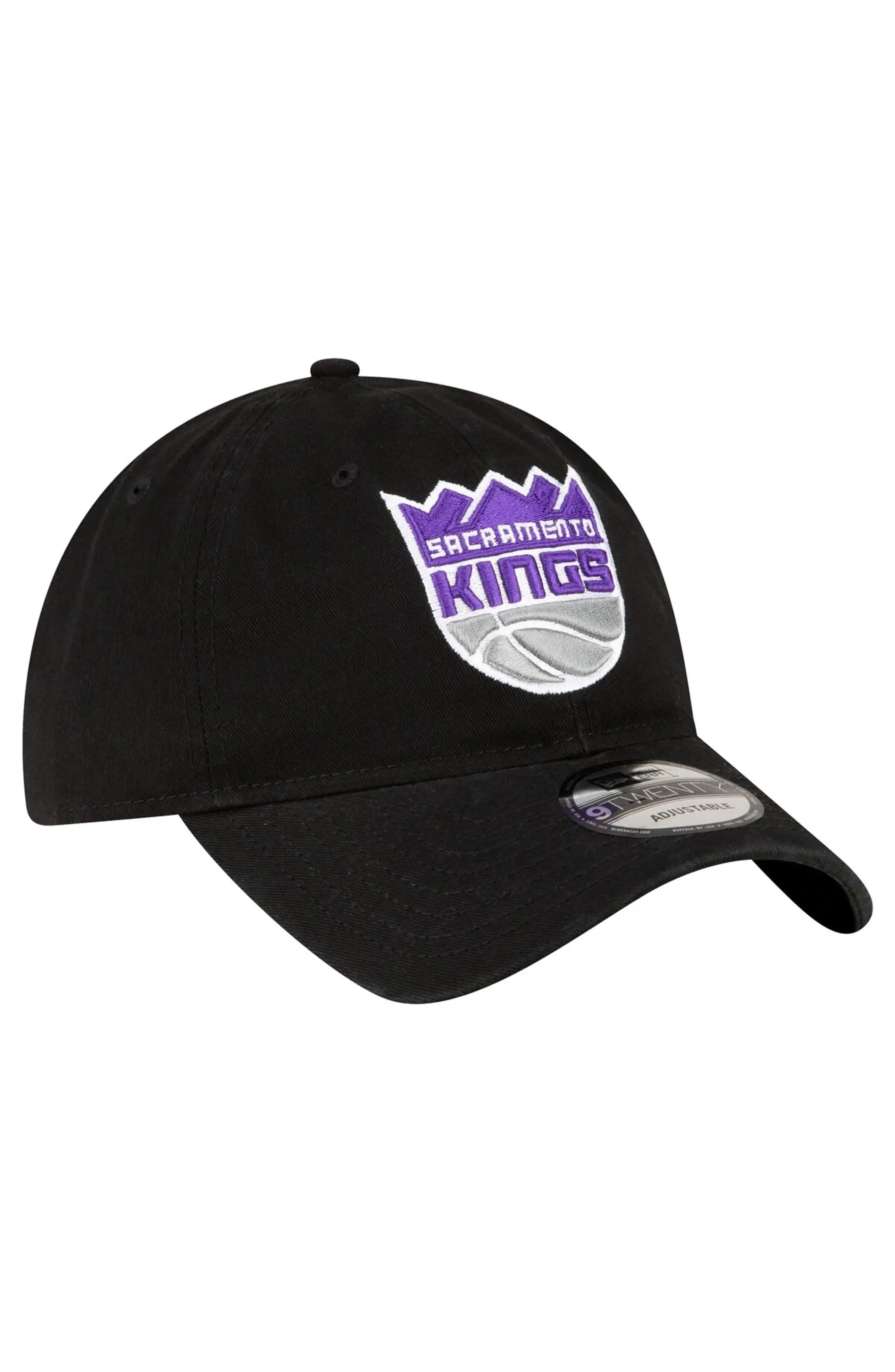 New Era Sacramento Kings Core 2.0 Classic 9TWENTY Adjustable Hat-Black