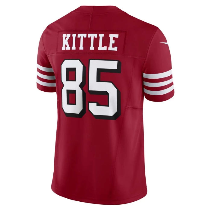 Nike Men's San Francisco 49ers Kittle #85 Limited Jersey–Gym Red