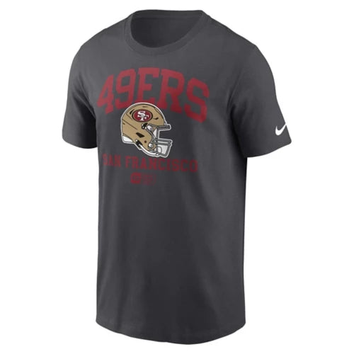 Nike Men's San Francisco 49ers Helmet T-Shirt-Dark Grey