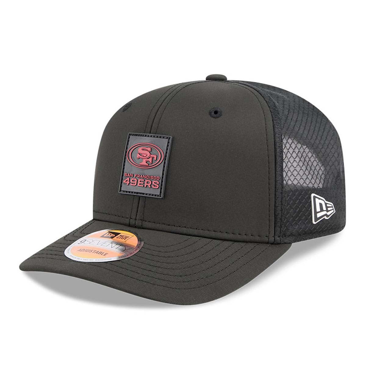New Era San Francisco 49ers On-Field Performance 9SEVENTY Stretch -Snap Adjustable Hat-Black