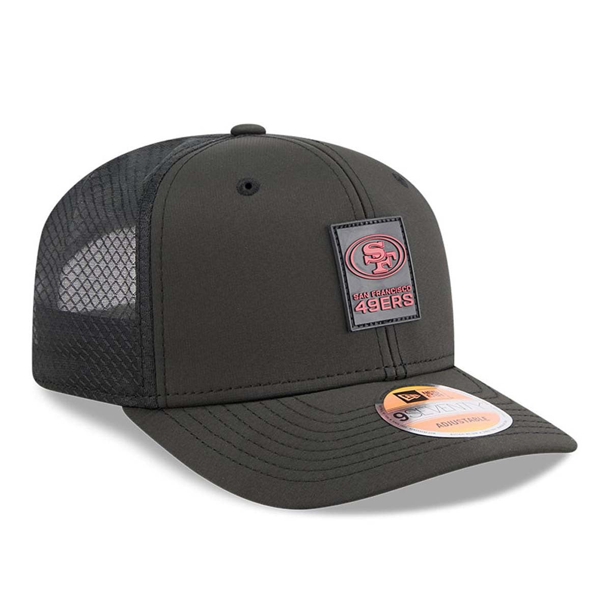 New Era San Francisco 49ers On-Field Performance 9SEVENTY Stretch -Snap Adjustable Hat-Black