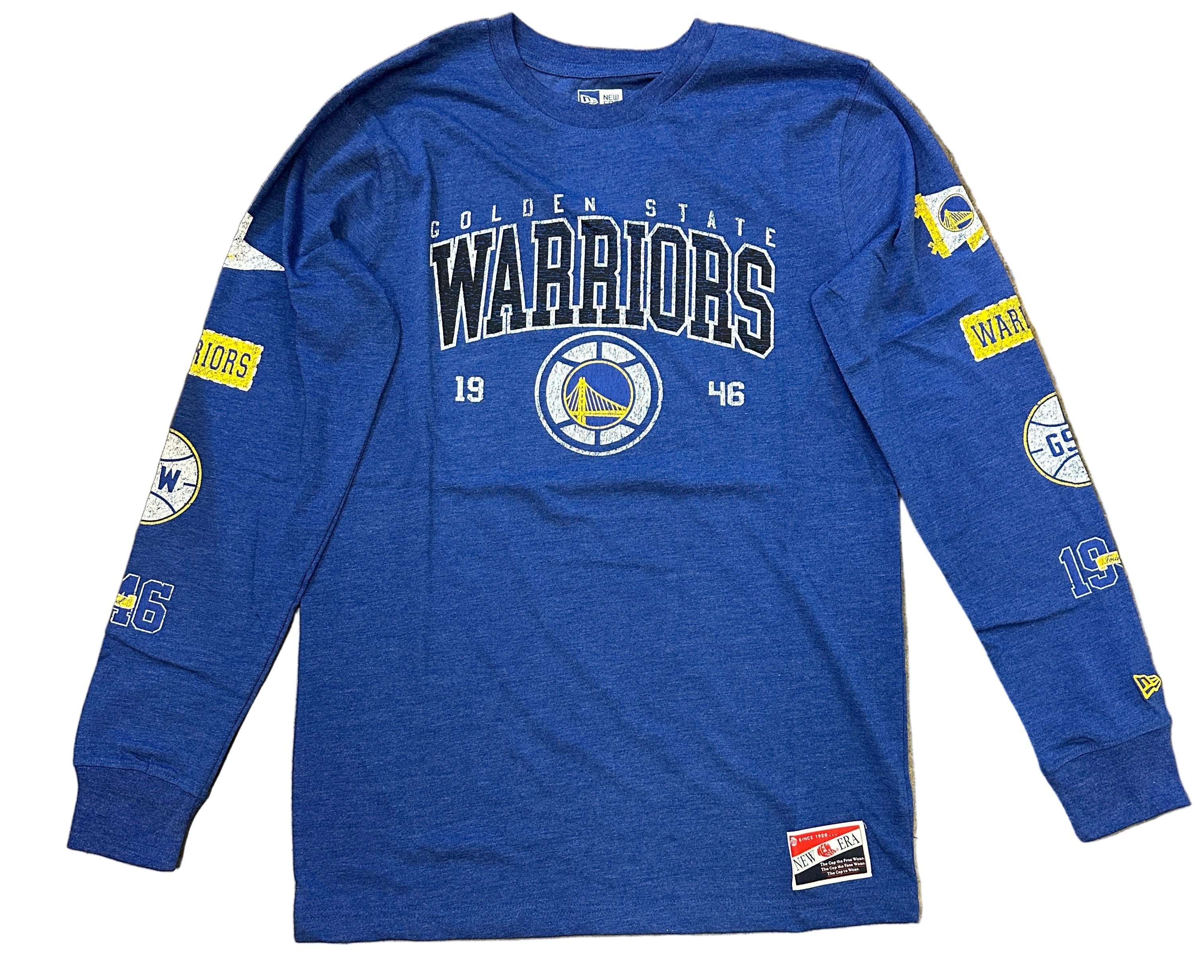 New Era Golden State Warriors Badges Long Sleeve T-Shirt-