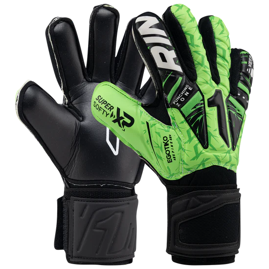 Rinat Youth Egotiko Vengador Prime Spines (Finger Protection) Goalkeeper Glove-Green/Black