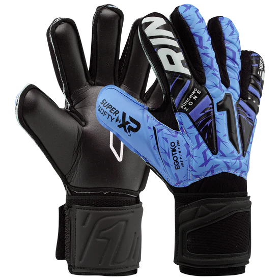 Rinat Youth Egotiko Vengador Prime Spines (Finger Protection) Goalkeeper Glove-Blue/Black