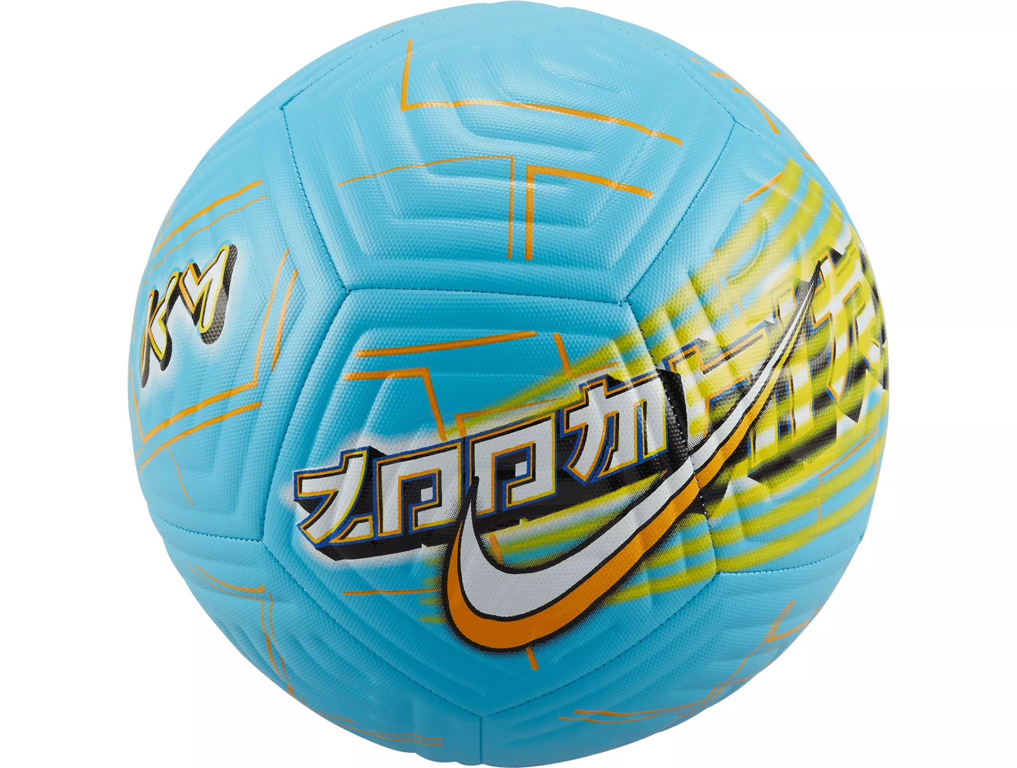 Nike Kylian Mbappe KM Academy Soccer Ball-Baltic Blue/Sundial/White