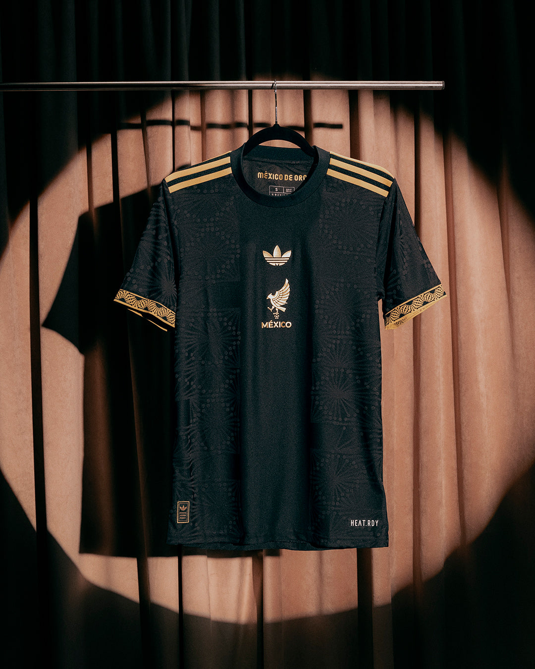 Adidas Youth Mexico FMF Authentic Jersey 2025- Black/Gold