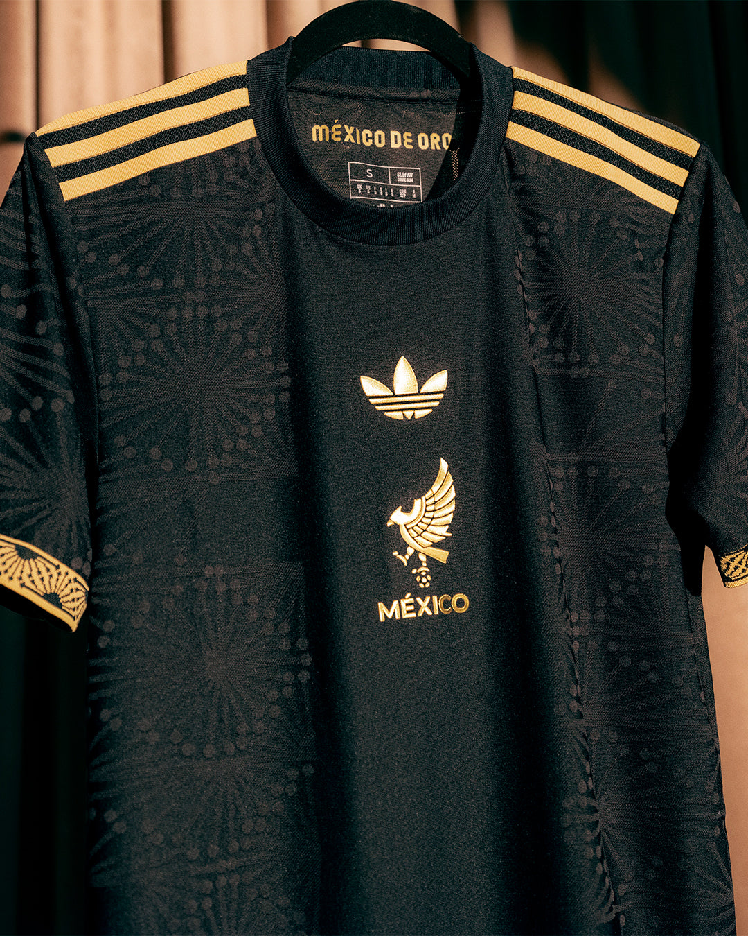 Adidas Men's Mexico FMF Authentic Jersey 2025- Black/Gold