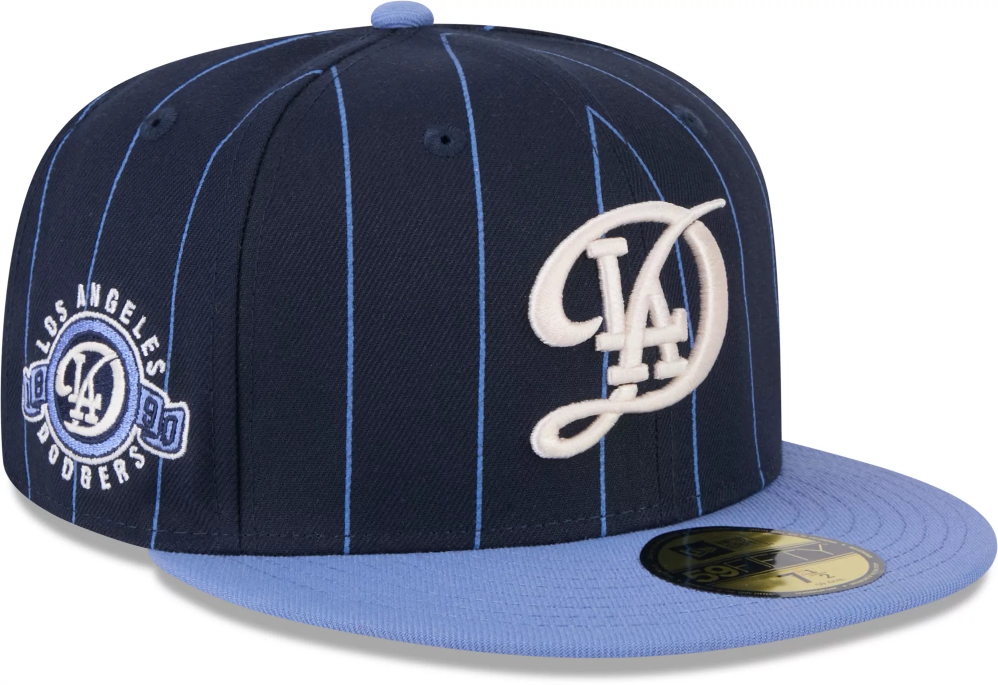 New Era Los Angeles Dodgers City Connect Throwback Pinstripe 59FIFTY Fitted Hat 2024 - Navy