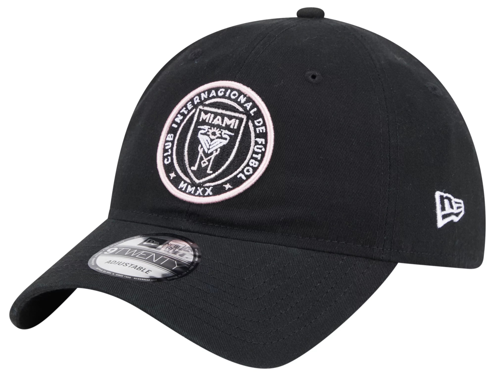 New Era Inter Miami Crest Logo 9TWENTY Adjustable Hat-Black