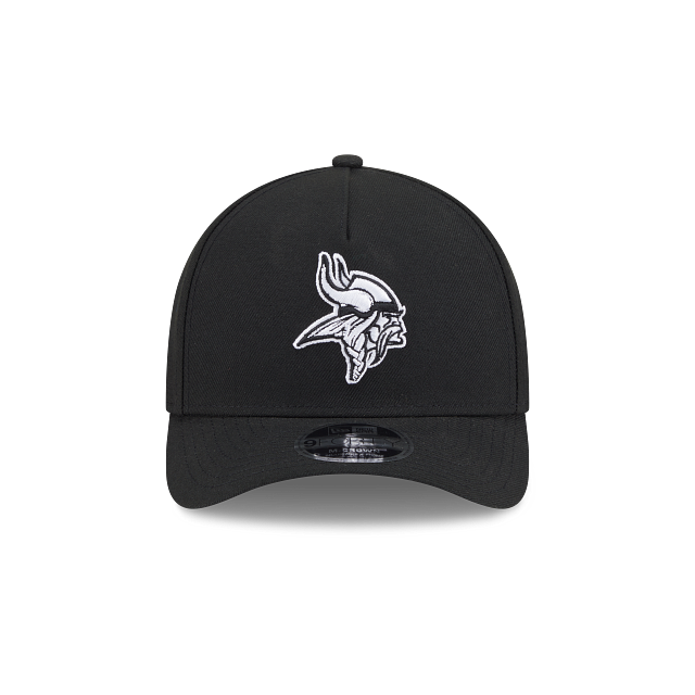 New Era Minnesota Vikings M-Crown A-FRAME 9FORTY Adjustable Hat-Black/White
