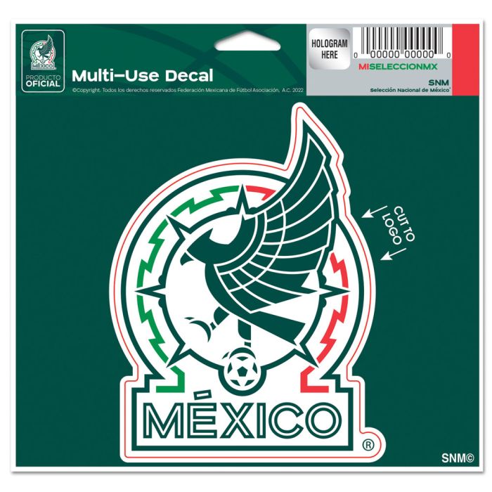 Mexico National Soccer Multi-Use Decal Cut to Logo 5"X 6"