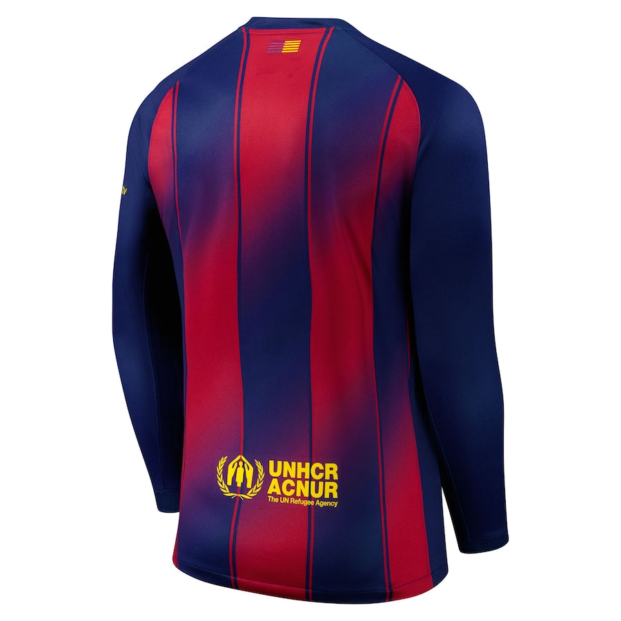 Nike Men's FC Barcelona Home Stadium Long Sleeve Dri-FIT Soccer Jersey 25/26