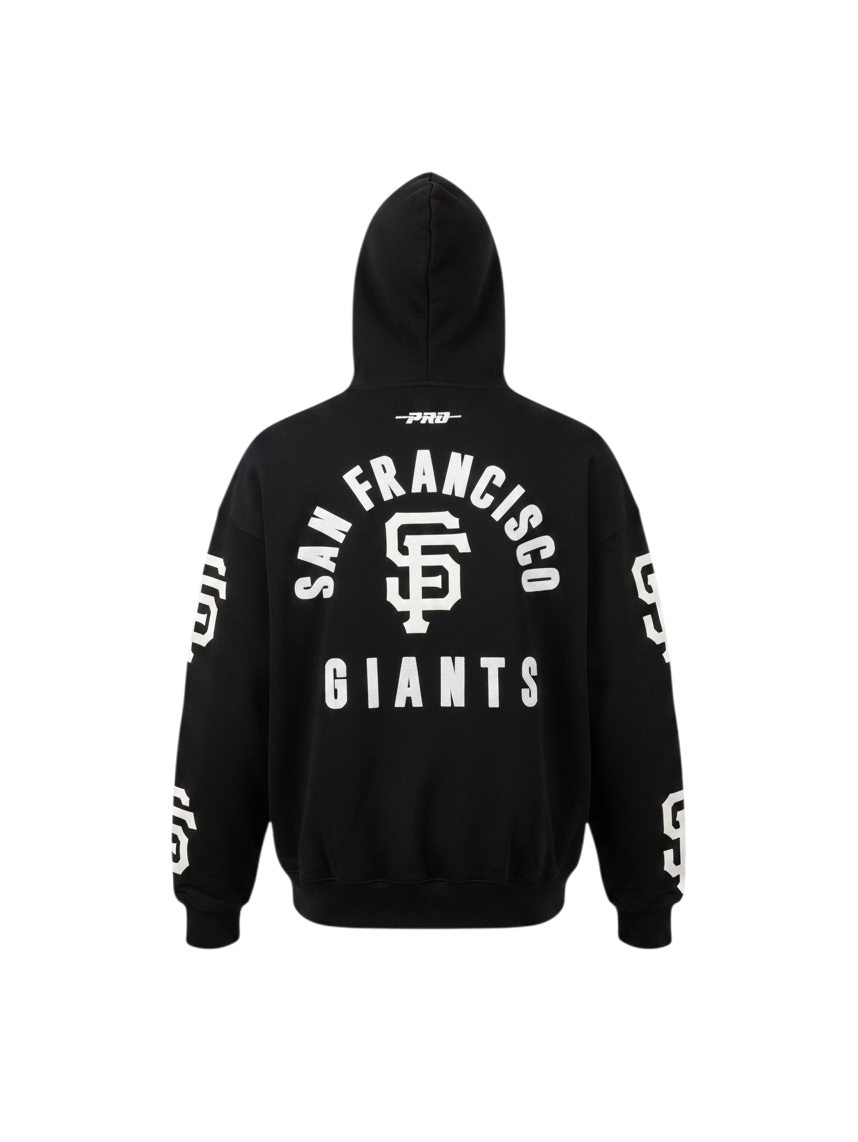 Pro Standard 'San Francisco Giants Wingspan' Drop Shoulder Jacket- Black