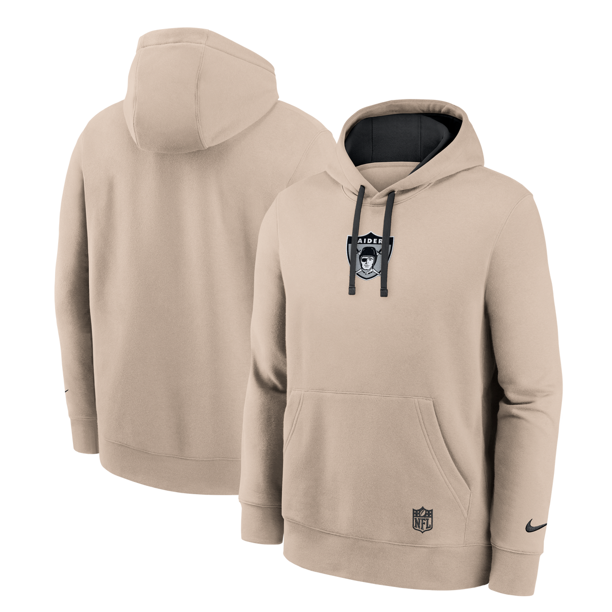 Nike Las Vegas Raiders Rewind Club Hoodie-Sand