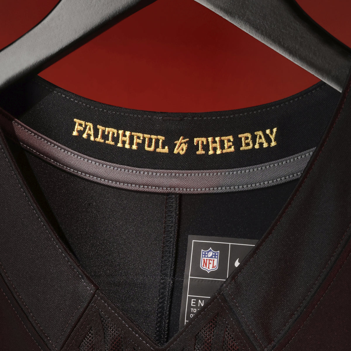 Nike Ricky Pearsall #1 San Francisco 49ers Rivalries Limited jersey in black, Faithful to the Bay neckline detail