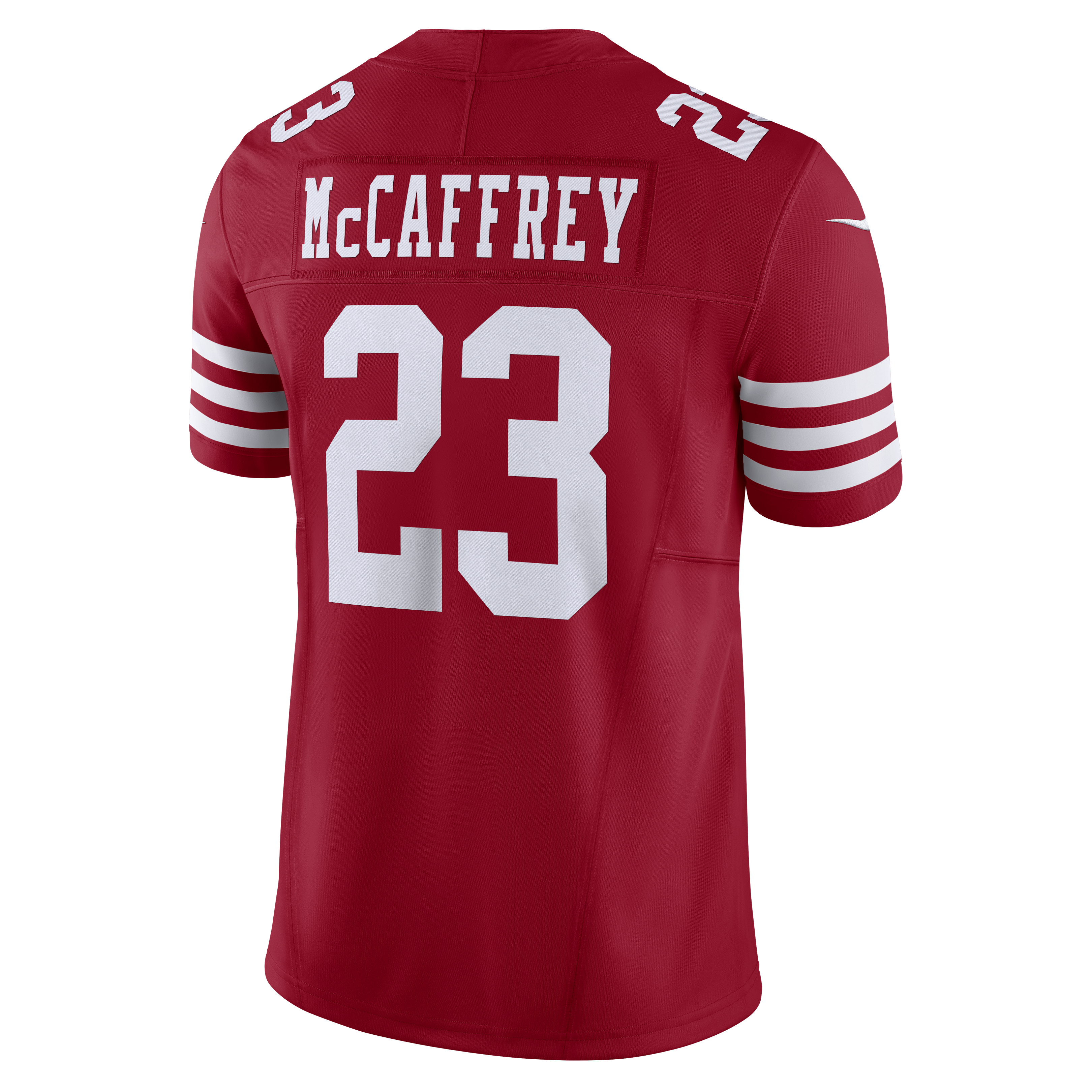 Nike Men's San Francisco 49ers McCaffrey #23 Limited Jersey–Gym Red