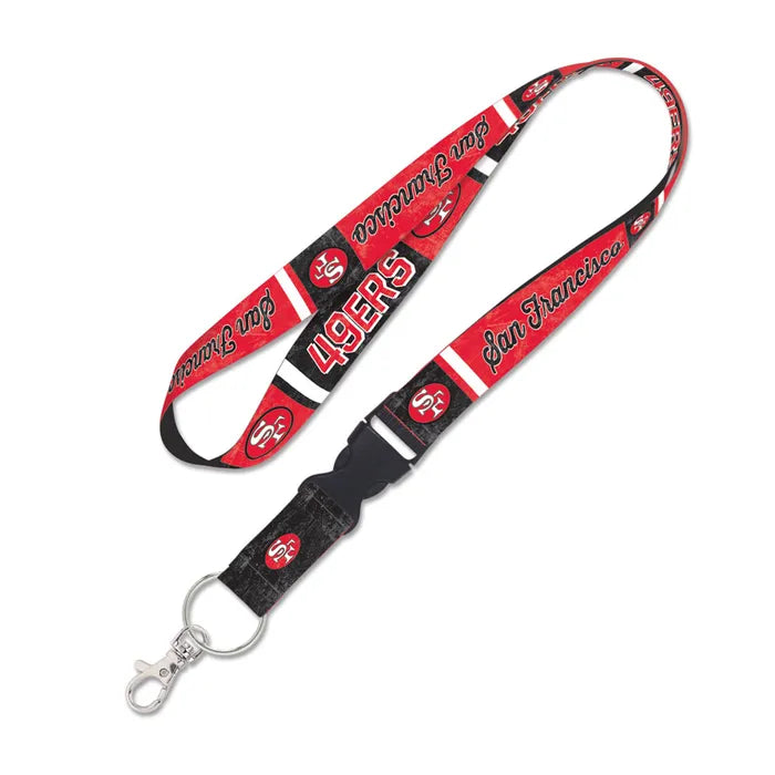 San Francisco 49ers Retro Lanyard w/detachable buckle 1"