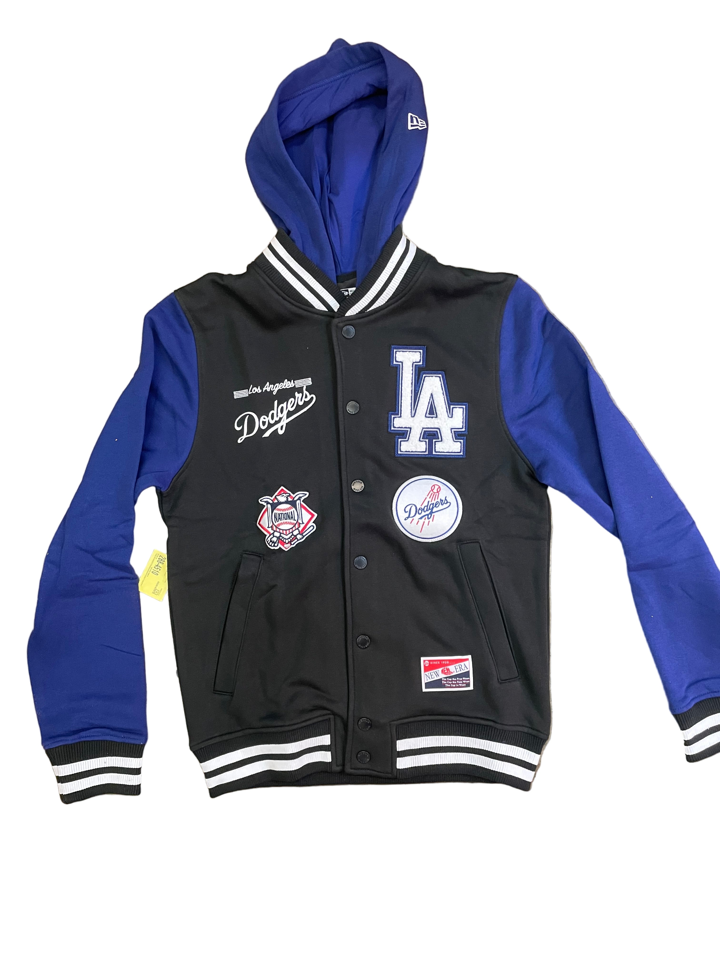 New Era Men's Los Angeles Dodgers Throwback Cotton  Full- Snap Jacket