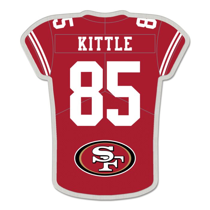SAN FRANCISCO 49ERS JERSEY COLLECTOR #85 "GEORGE KITTLE" PIN