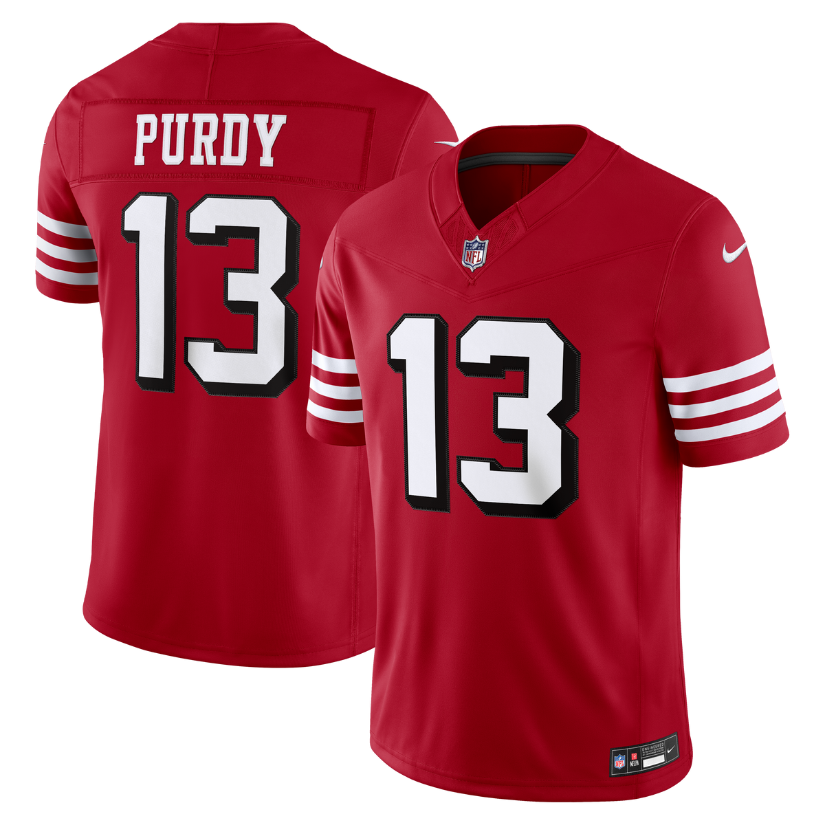 Nike San Francisco 49ers Brock Purdy (#13) Limited Jersey- Gym Red