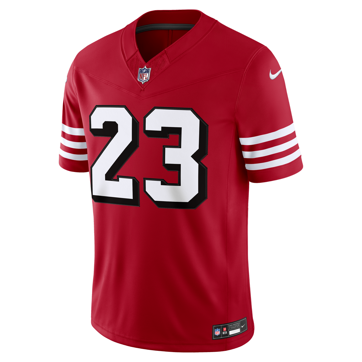 Nike San Francisco 49ers Christian McCaffrey (#23) Limited Jersey- Gym Red