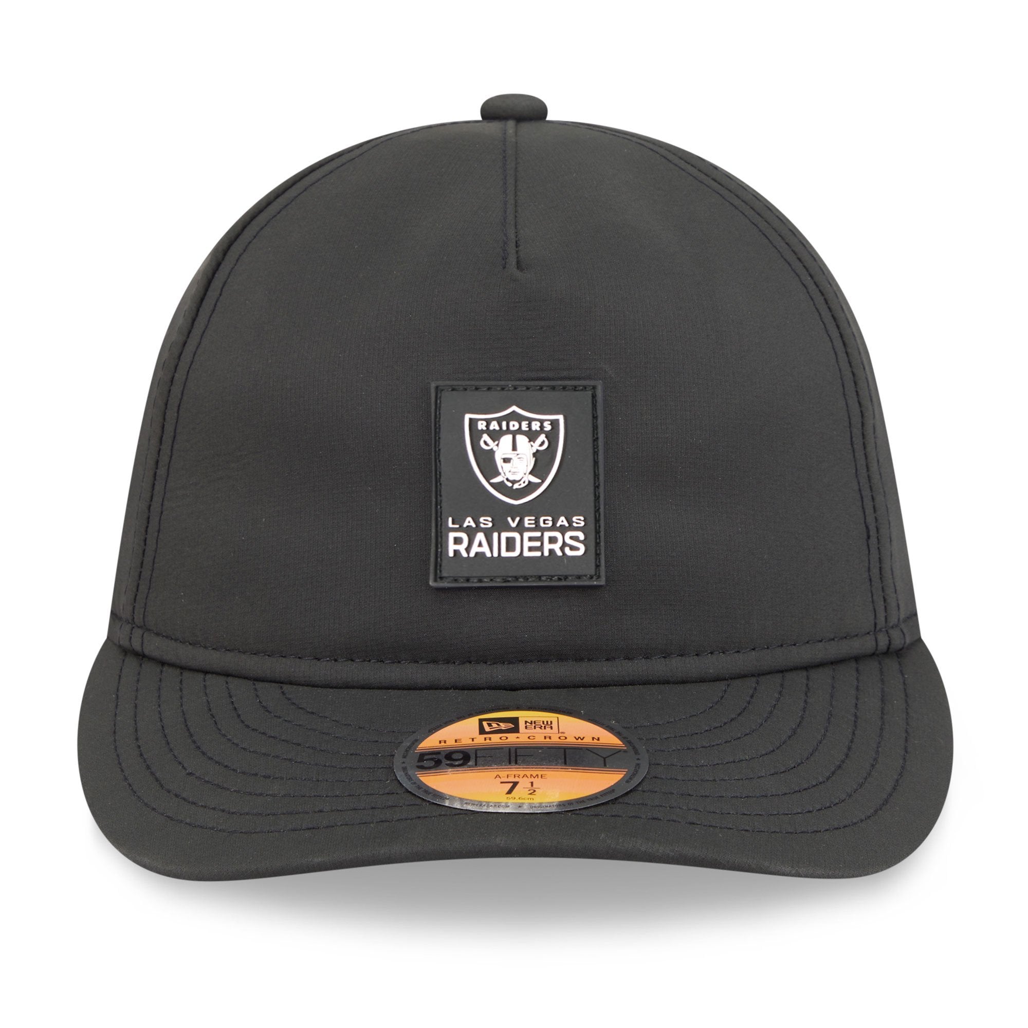 New Era Las Vegas Raiders Performance Retro Crown A-Frame ON-FIELD Sideline 59FIFTY Fitted Hat-Black
