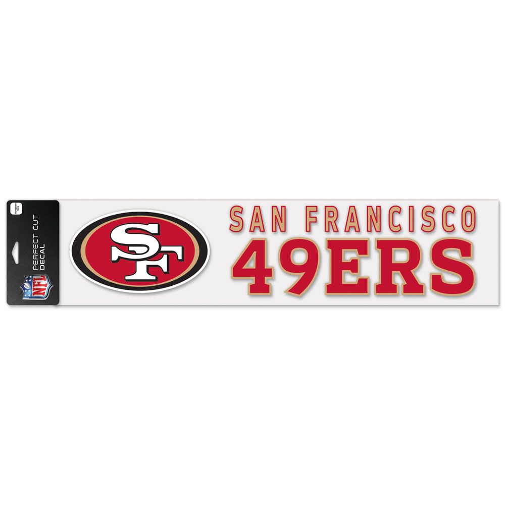 San Francisco 49ers Perfect Cut Decals 4" X 17"