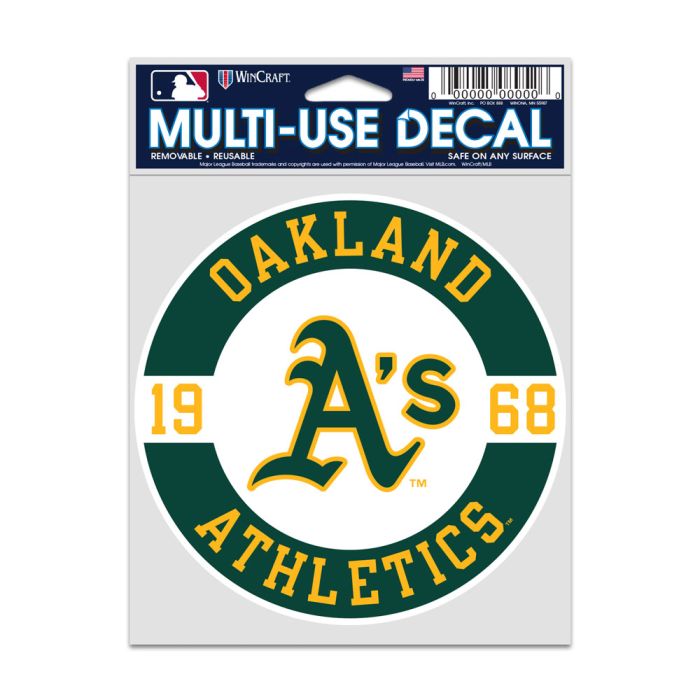 Oakland Athletics Multi-Use Fan Decal 3.75" x 5"