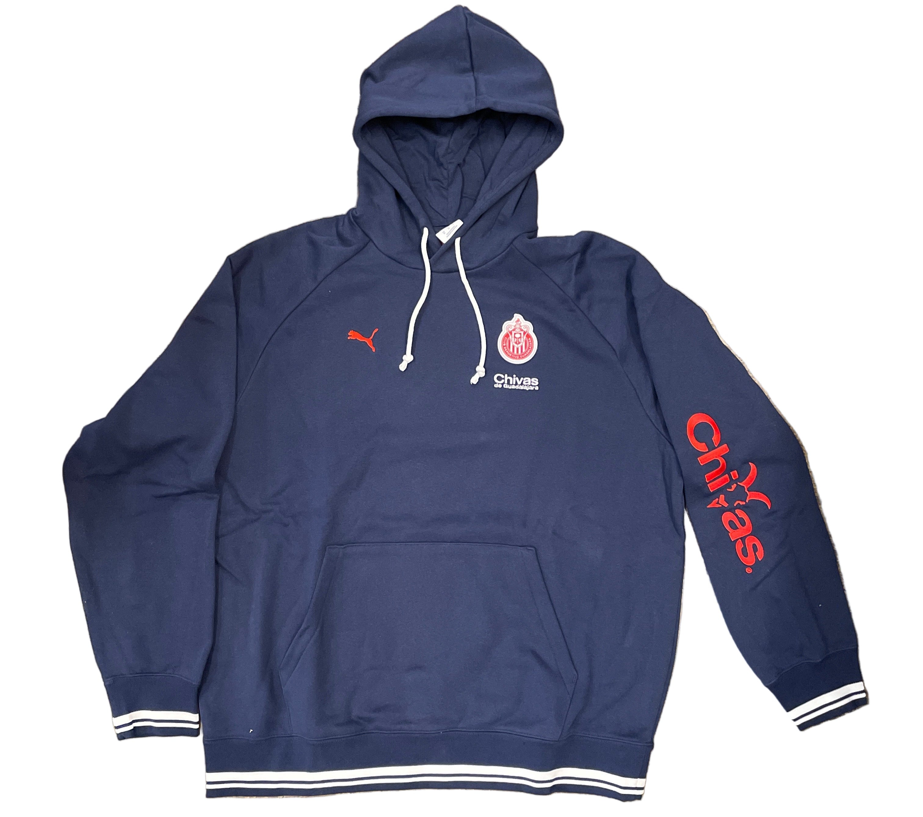 PUMA Men's Chivas Guadalajara Culture Pullover Hoodie 2025 - Navy-White