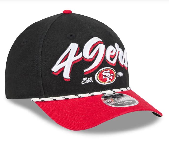 San Francisco Youth 49ers New Era Team Loyal 9FORTY M-Crown Adjustable Hat - Black/Red
