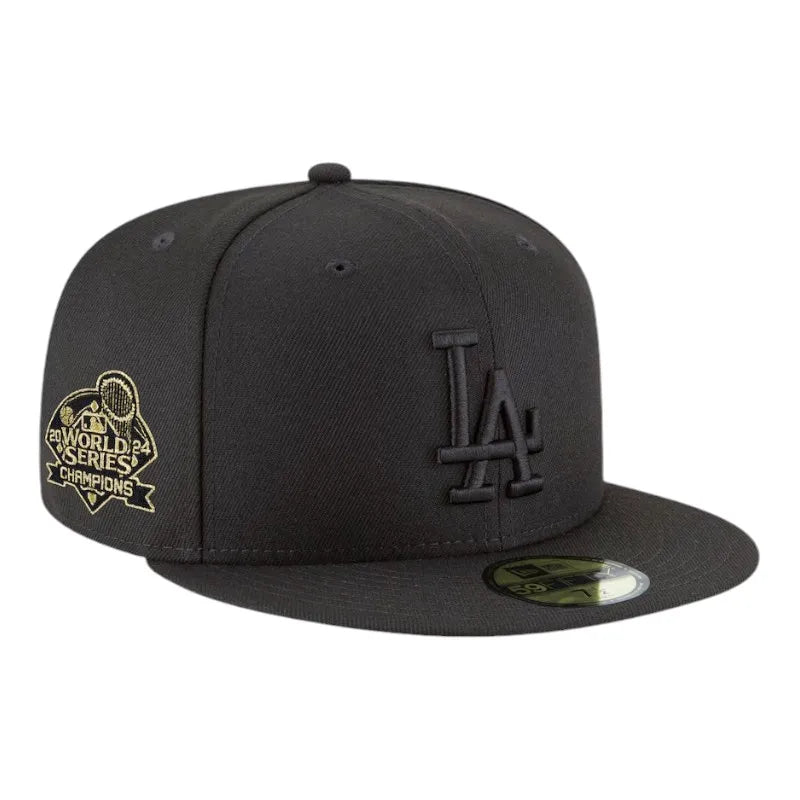 Los Angeles Dodgers New Era 59FIFTY Fitted Hat with Gold 2024 WS Champions Patch Gray UV