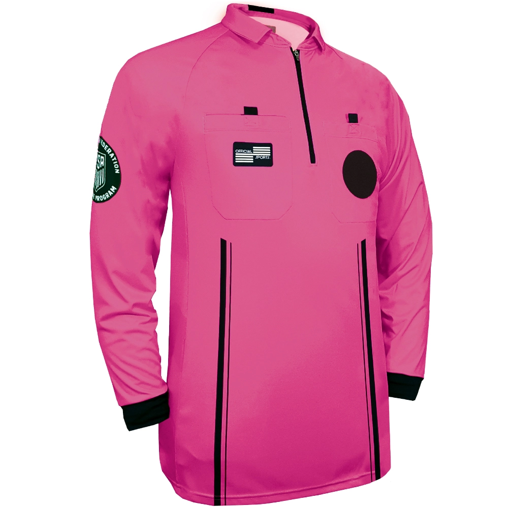 Official Sports Men's USSF Pro Referee Jersey L/S-Pink