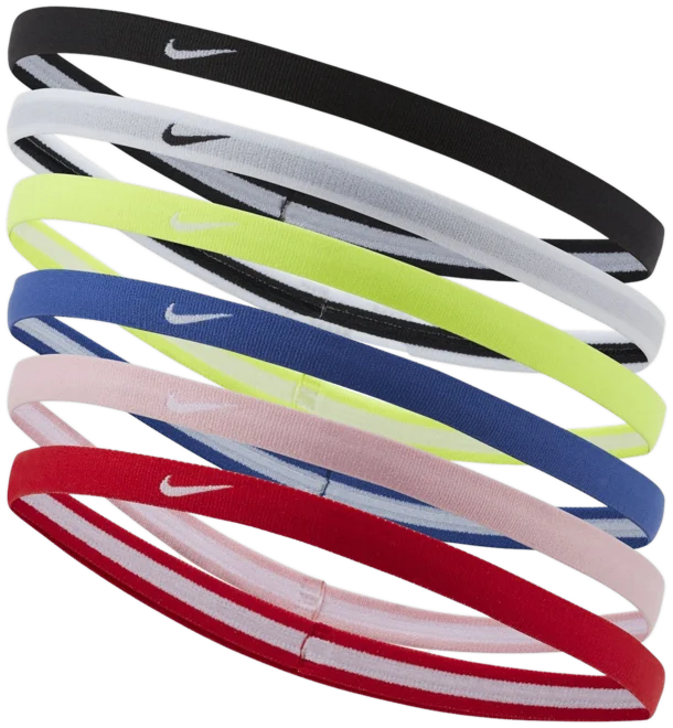 Nike Youth Swoosh Headbands 6 Pack-Multi Color