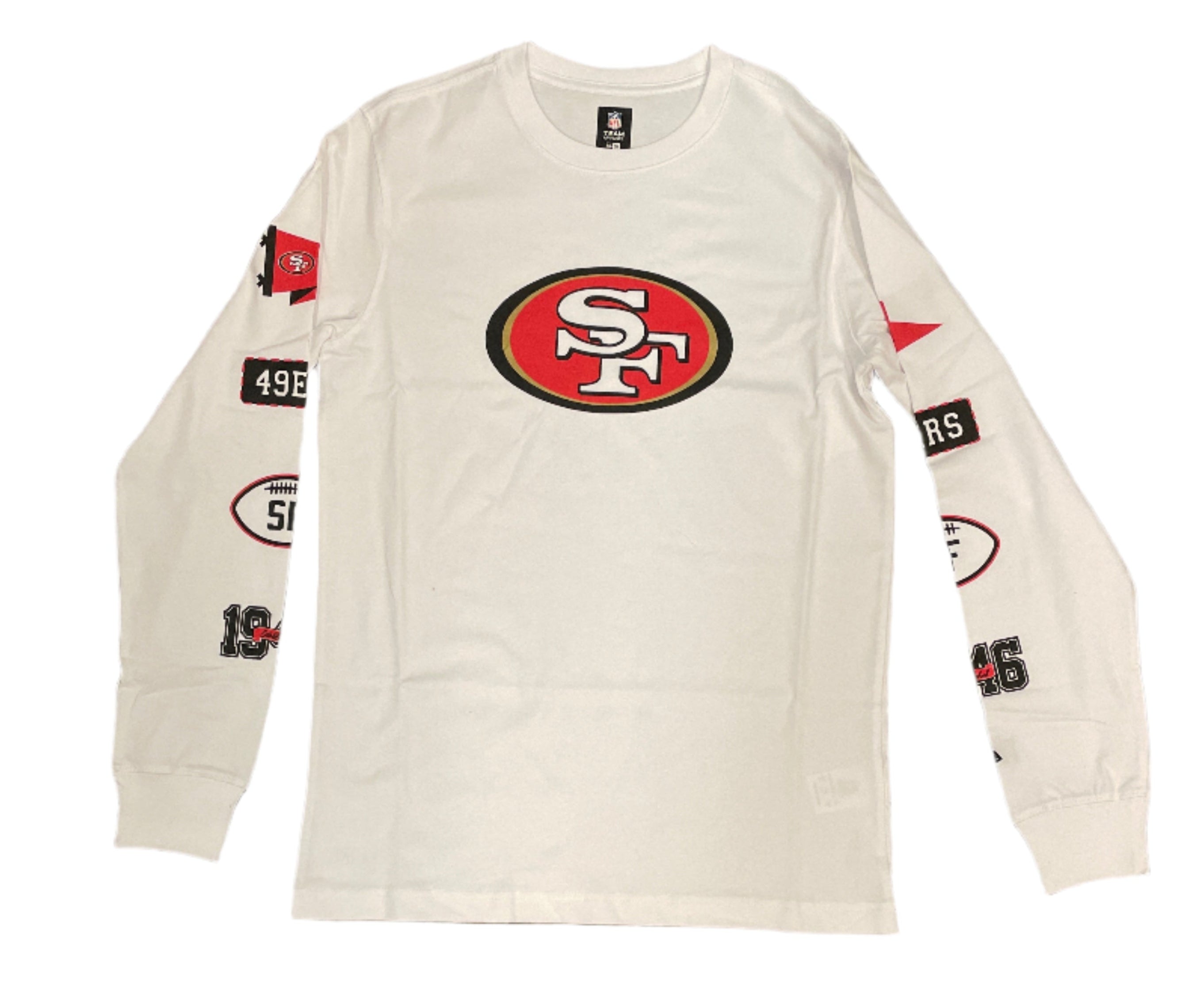 New Era Men's San Francisco 49ers Long Sleeve Side Patch Graphic T-Shirt