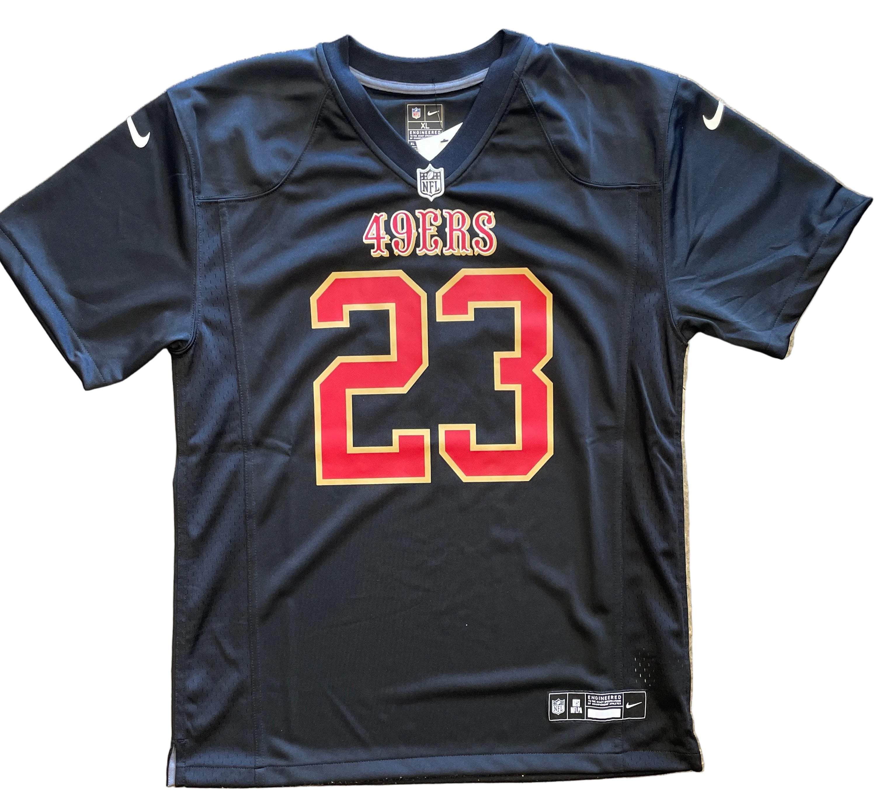Nike Youth San Francisco 49ers Christian McCaffery Game Jersey - Carbon Black