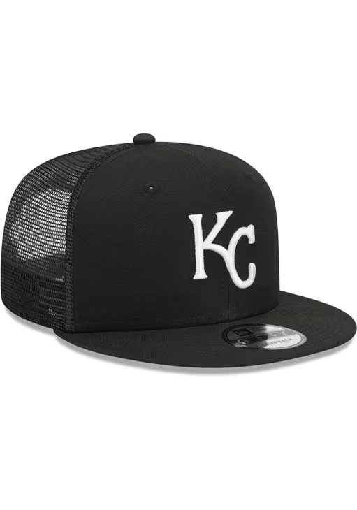 New Era Kansas City Royals 9FIFTYTrucker Snapback Hat-Black/White