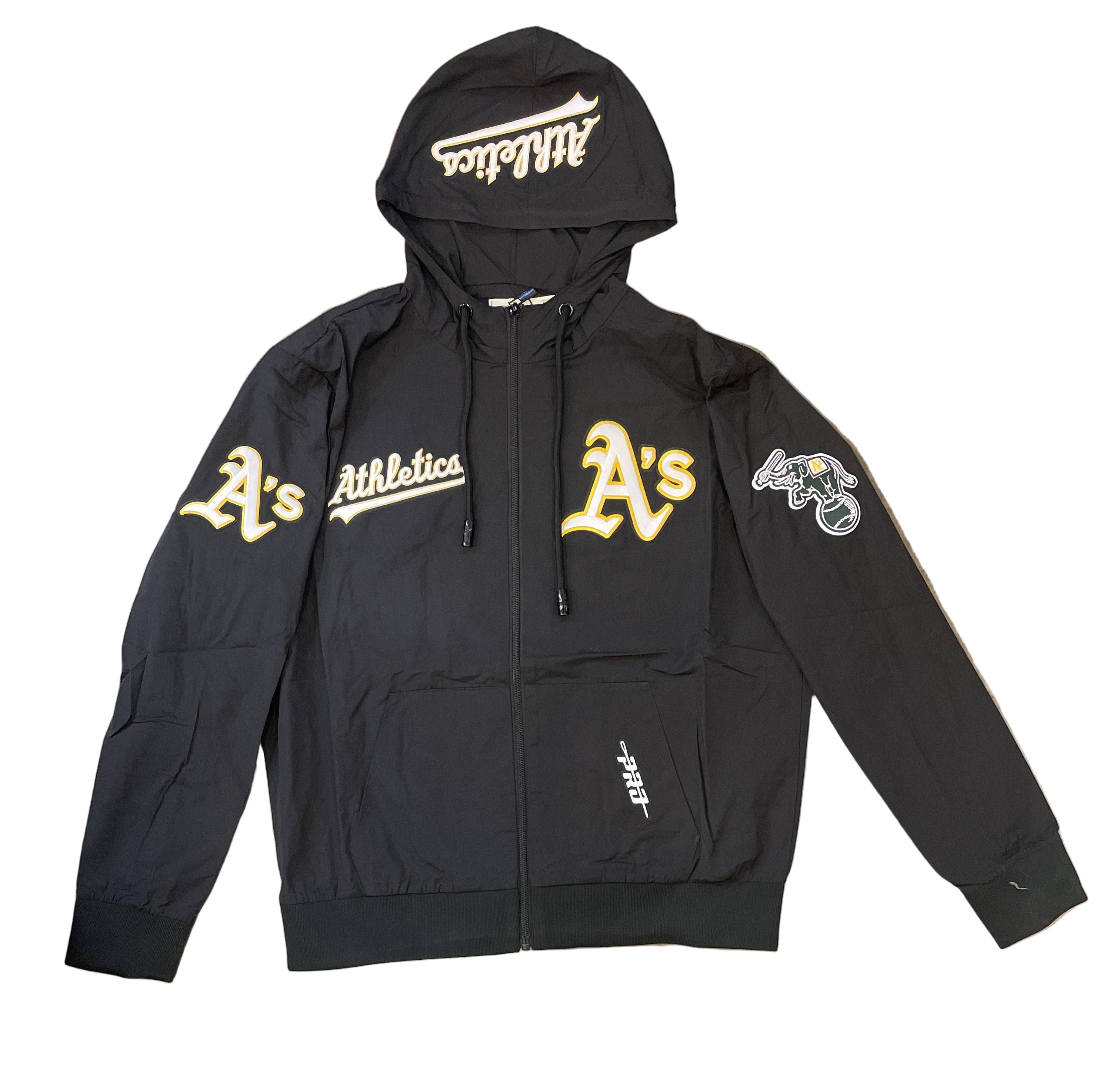 Pro Standard Men's  Athletics Hybrid Woven Hoodie-Black