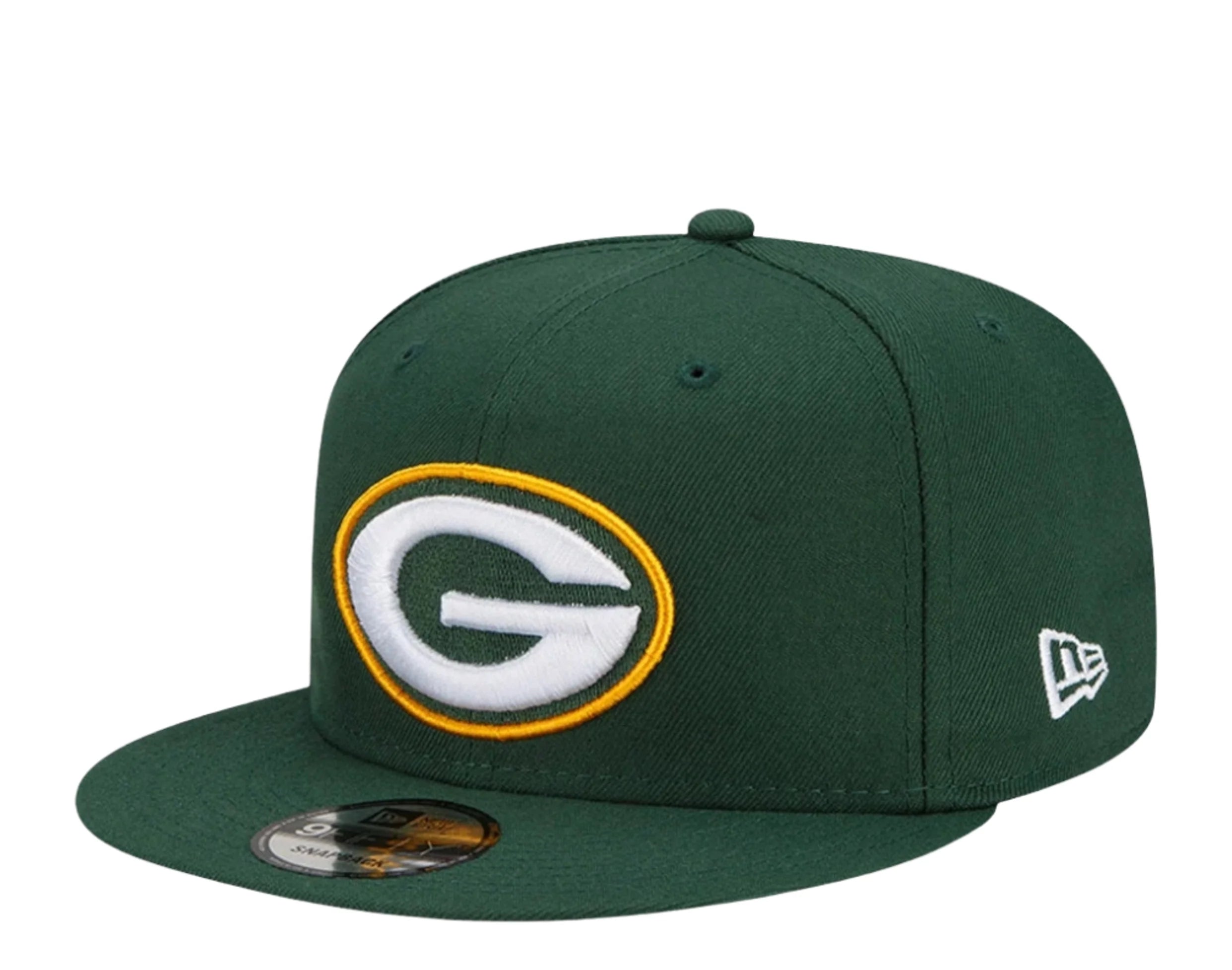 New Era Green Bay Packer Evergreen Side Patch 9FIFTY Snapback Hat - Green