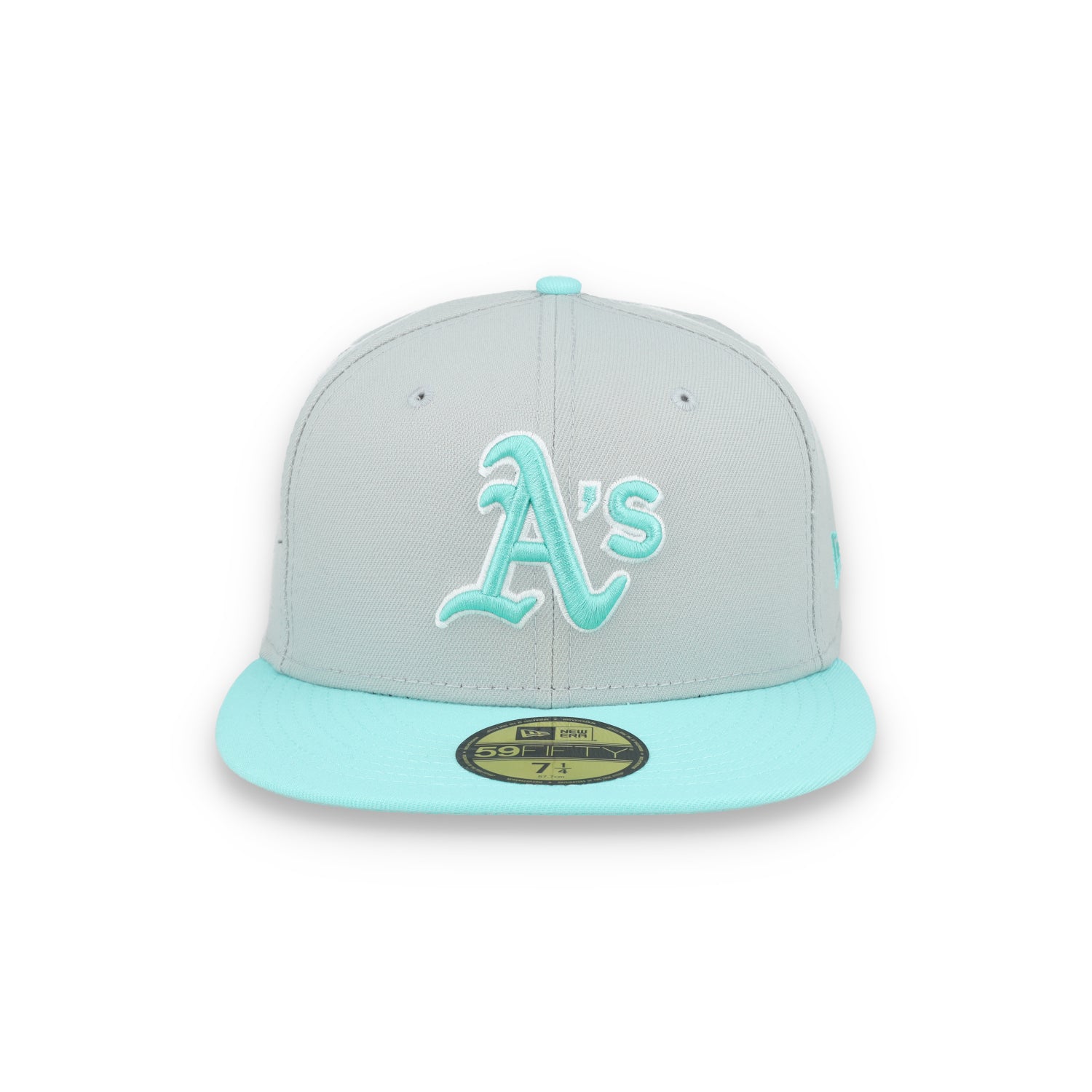 New Era Oakland Athletics 2-Tone Color Pack 59FIFTY Fitted Hat-Gray/Turquoise