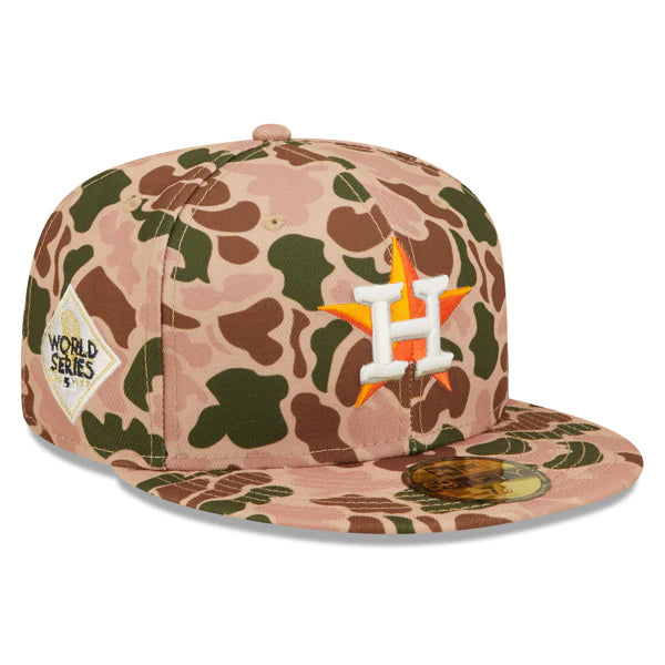 New Era Houston Astros 2017 World Series Side Patch Duck Camo 59FIFTY Fitted Hat
