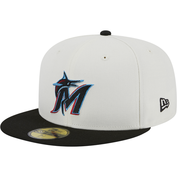 New Era Miami Marlins Throwback 2003 Worlds Series 59FIFTY Fitted Ivory Hat