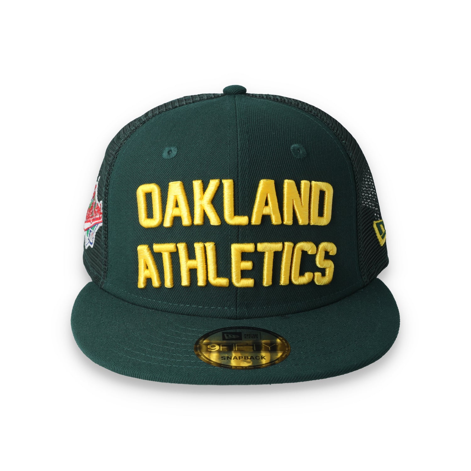 New Era Oakland Athletics Script 9FIFTY Trucker Snapback Hat